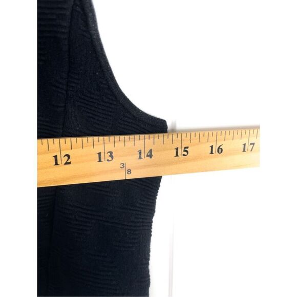 Theory Nikayla Mega Black‎ Tank Fit and Flare Texture Dress Size Small $235 - Picture 8 of 12